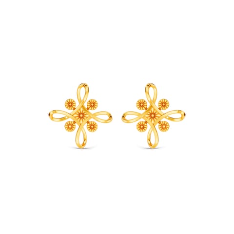 Kolam 9KT Gold Stud Earrings