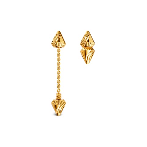 Triangle Glint Gold Convertible Drop Earrings Triangle Glint Gold Convertible Drop Earrings