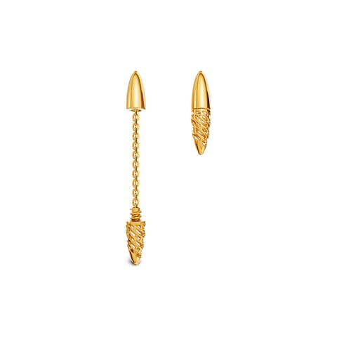 Oval Luxe Gold Convertible Drop Earrings Oval Luxe Gold Convertible Drop Earrings