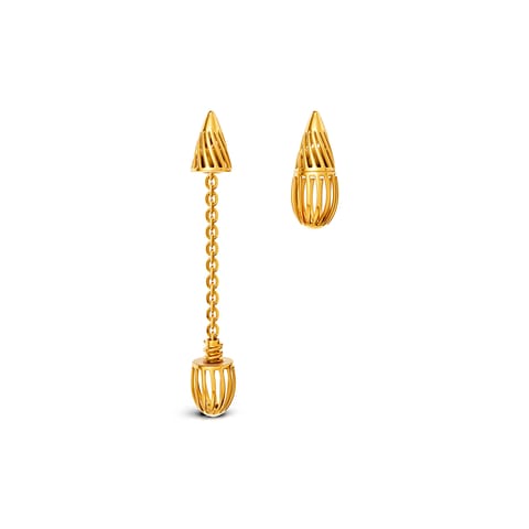 Pear Pod Gold Convertible Drop Earrings Pear Pod Gold Convertible Drop Earrings