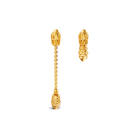 Gleaming Cutout Gold Convertible Drop Earrings Gleaming Cutout Gold Convertible Drop Earrings