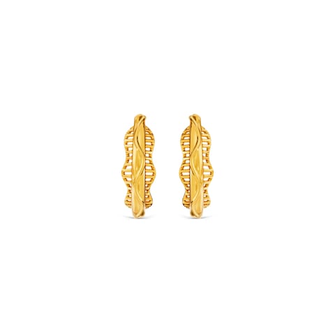Wavy Glint Gold Hoop Earrings Wavy Glint Gold Hoop Earrings