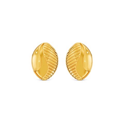 Textured Sphere Gold Stud Earrings Textured Sphere Gold Stud Earrings