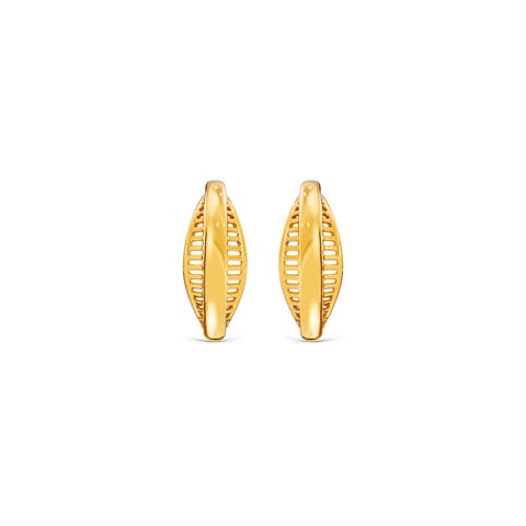 Linear Luxe Gold Hoop Earrings Linear Luxe Gold Hoop Earrings