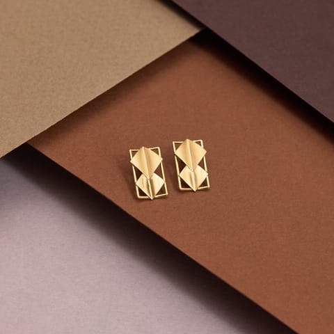 Auric Ruffles Gold Stud Earrings Auric Ruffles Gold Stud Earrings