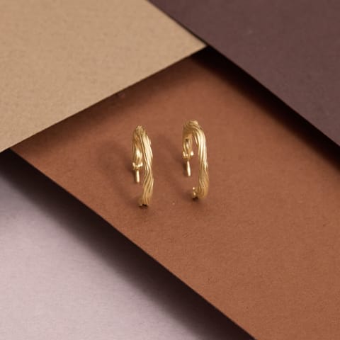 Auric Ripples Gold Hoop Earrings Auric Ripples Gold Hoop Earrings