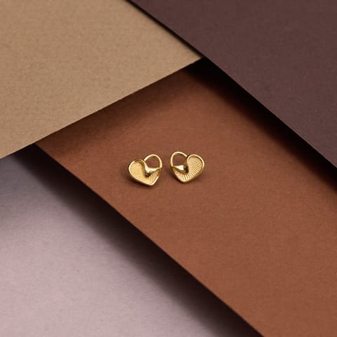 Flexing Heart Gold Stud Earrings Flexing Heart Gold Stud Earrings