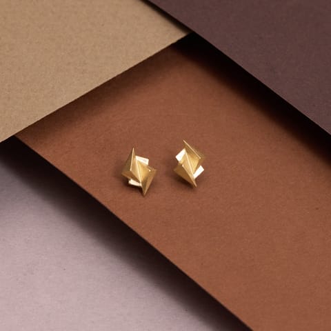 Twin Triangle Gold Stud Earrings Twin Triangle Gold Stud Earrings