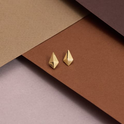 Auric Rhombus Gold Stud Earrings Auric Rhombus Gold Stud Earrings
