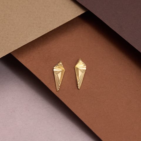 Textured Kite Gold Stud Earrings Textured Kite Gold Stud Earrings