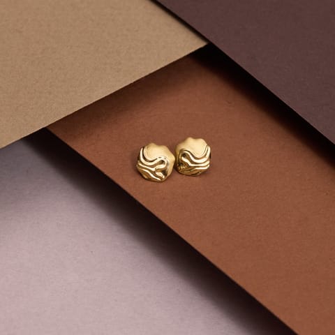 Gilded Ruffles Gold Stud Earrings Gilded Ruffles Gold Stud Earrings