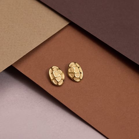 Dual Deltoid Gold Stud Earrings Dual Deltoid Gold Stud Earrings