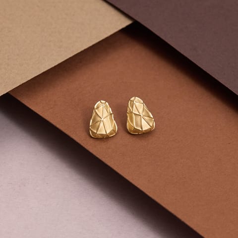 Dual Deltoid Gold Stud Earrings Dual Deltoid Gold Stud Earrings