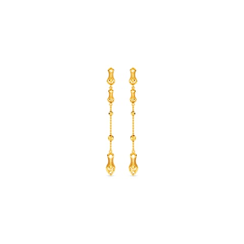 Swaying Radiance Gold Drop Earrings
