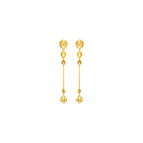 Petal Spark Gold Drop Earrings Petal Spark Gold Drop Earrings
