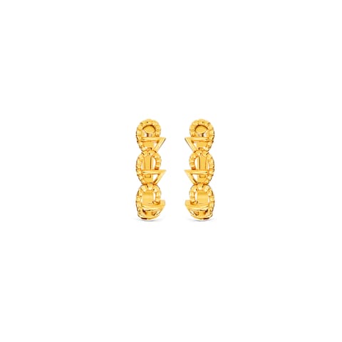 Linking Spark Gold Hoop Earrings Linking Spark Gold Hoop Earrings