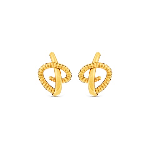 Knot Line Gold Stud Earrings Knot Line Gold Stud Earrings