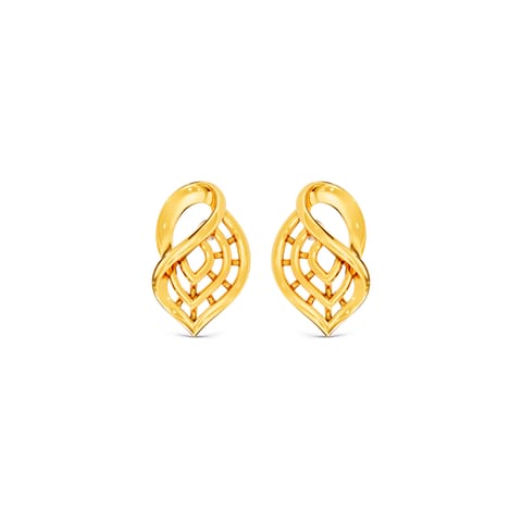 Mesh Twist Gold Stud Earrings Mesh Twist Gold Stud Earrings