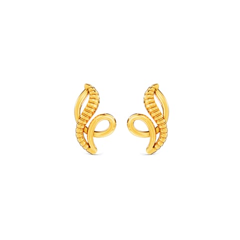 Swirling Shine Gold Stud Earrings Swirling Shine Gold Stud Earrings