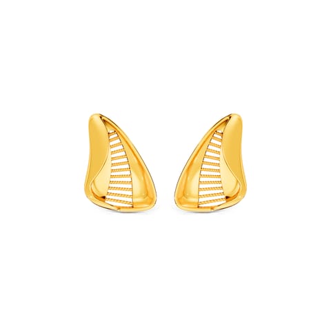 Triangle Cutout Gold Stud Earrings