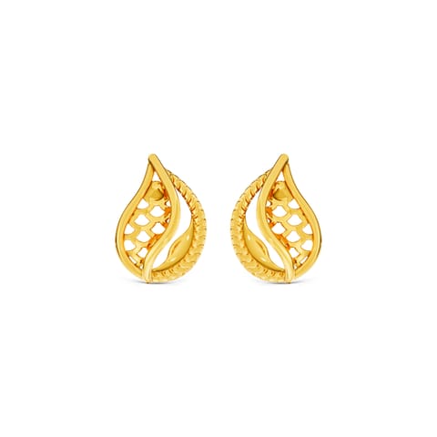 Evara Gold Stud Earrings