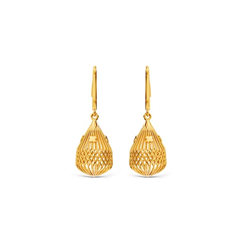 Oria Mesh Gold Drop Earrings Oria Mesh Gold Drop Earrings