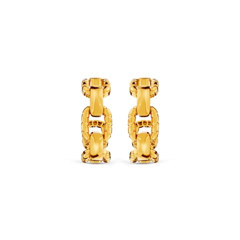 Atria Links Gold Hoop Earrings Atria Links Gold Hoop Earrings