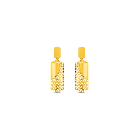 Gleaming Jaali Gold Drop Earrings Gleaming Jaali Gold Drop Earrings