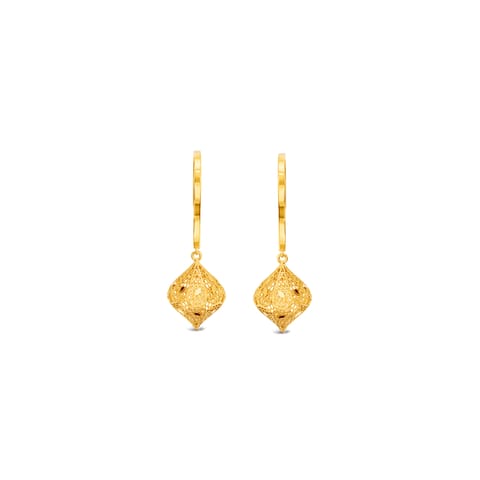 Jaali Beam Gold Drop Earrings Jaali Beam Gold Drop Earrings
