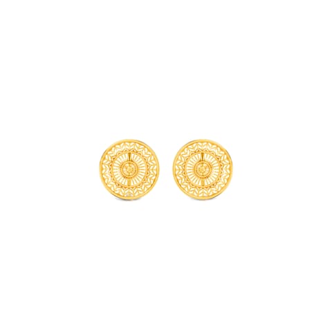 Gracing Orb Gold Stud Earrings
