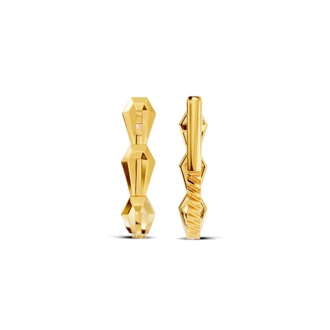 Trio Beam Gold Multiwear Earrings