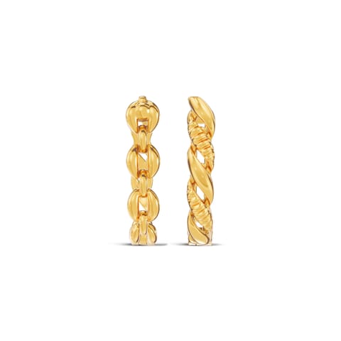 Gleaming Links Gold Multiwear Earrings