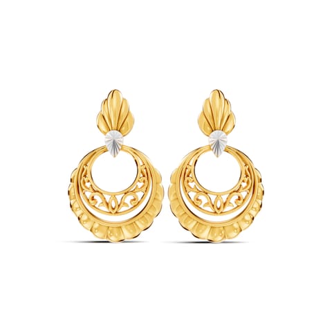 Ardha Gold Chand Bali Earrings Ardha Gold Chand Bali Earrings