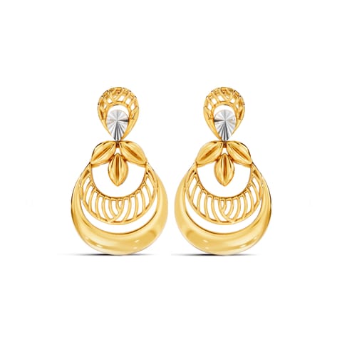 Kresha Gold Chand Bali Earrings