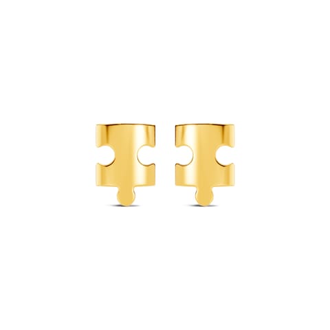 Geometric Shield Gold Stud Earrings for Men Geometric Shield Gold Stud Earrings for Men