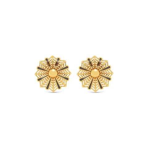 Sculpted Mesh Gold Stud Earrings Sculpted Mesh Gold Stud Earrings