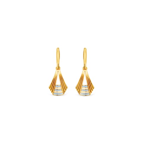 Graceful Curve Gold Drop Earrings Graceful Curve Gold Drop Earrings