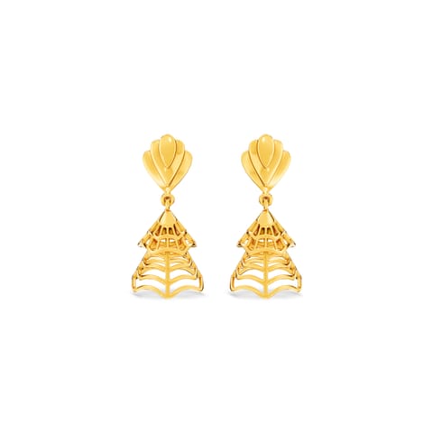 Gleaming Chime Gold Jhumkas Gleaming Chime Gold Jhumkas