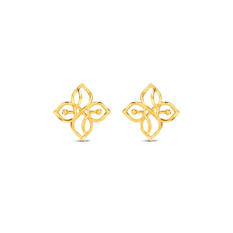 Quatrefoil Gold Stud Earrings Quatrefoil Gold Stud Earrings