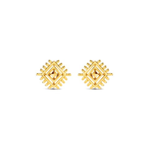 Streaking Kite Gold Stud Earrings