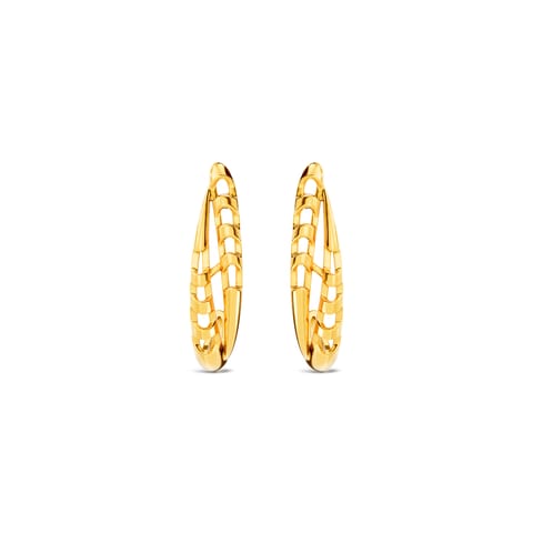 Cutout Glint Gold Hoop Earrings