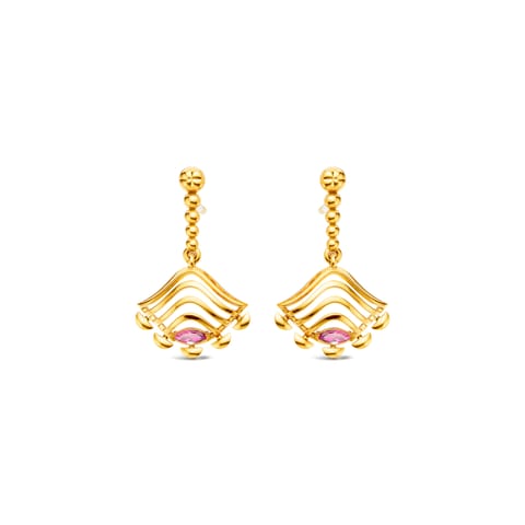 Chandelier Red Gemstone Drop Earrings