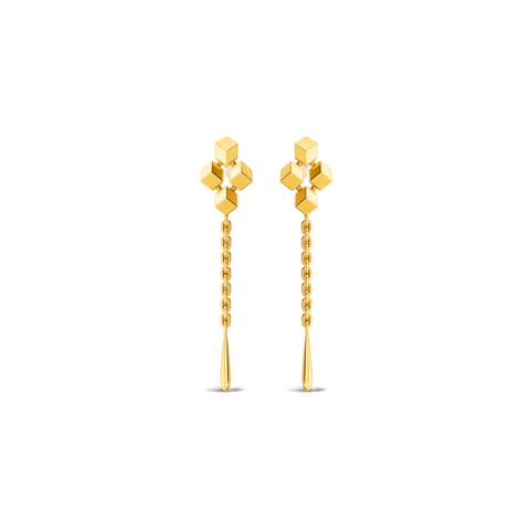 Kite Frills Gold Drop Earrings