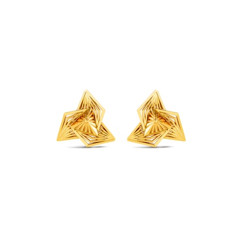 Interlocked Spark Gold Stud Earrings Interlocked Spark Gold Stud Earrings