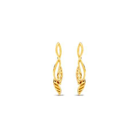 Swivel Petals Gold Stud Earrings Swivel Petals Gold Stud Earrings