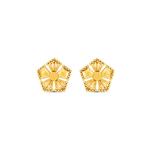 Filigree Floral Gold Stud Earrings Filigree Floral Gold Stud Earrings