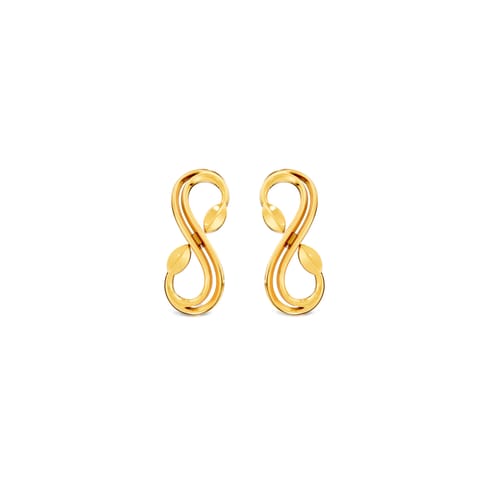 Sleek Infinite Gold Stud Earrings Sleek Infinite Gold Stud Earrings