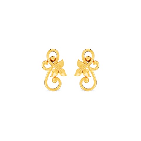 Cressa Petals Gold Stud Earrings Cressa Petals Gold Stud Earrings