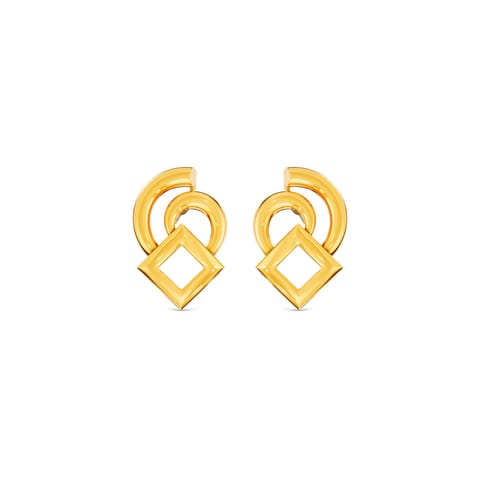 Blending Shine Gold Stud Earrings Blending Shine Gold Stud Earrings