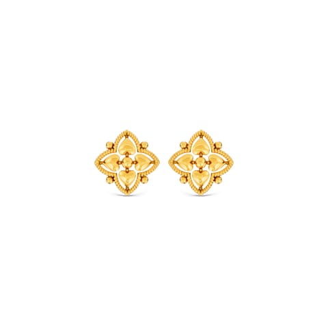 Floral Fusion Gold Stud Earrings Floral Fusion Gold Stud Earrings